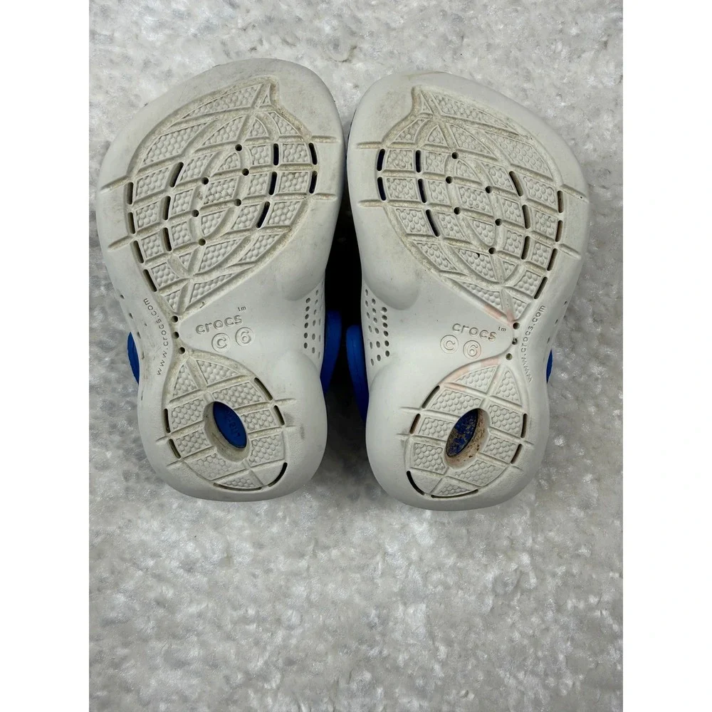 Crocs LiteRide Clog Kids Size C6 Blue Navy Slip On‎ Comfort Water Shoes Vacation